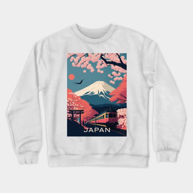 View of Fujiyama Crewneck Sweatshirt by johnsalonika84